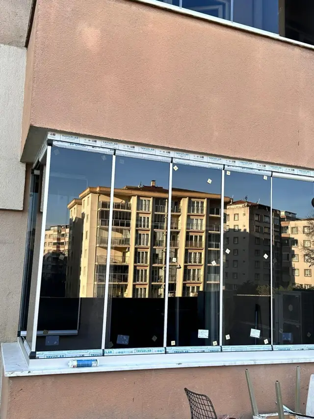 Taşdelen ısıcamlı cam balkon — dış cepheden görünüm